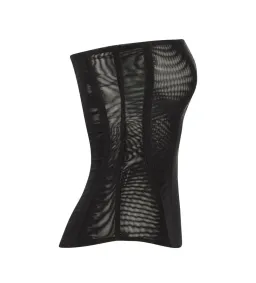Leau Muse Mesh Corset Top in Black Size L/AU12 for rent on The Volte - image 5