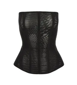 Leau Muse Mesh Corset Top in Black Size L/AU12 for rent on The Volte - image 3