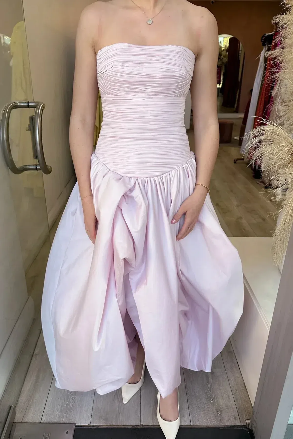 Aje Pastel Pink Bubble Hem Maxi Pink Size 6 - Image 3