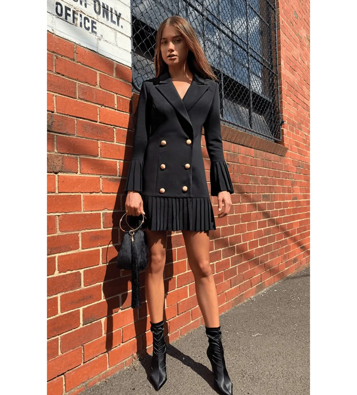 Misha Jordie Blazer Mini Dress Black Size AU 8 - Image 5