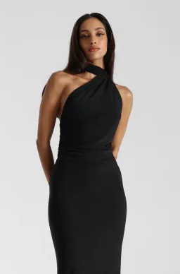 Natalie Rolt Black Fabienne Gown Size AU 6 for rent on The Volte - image 2