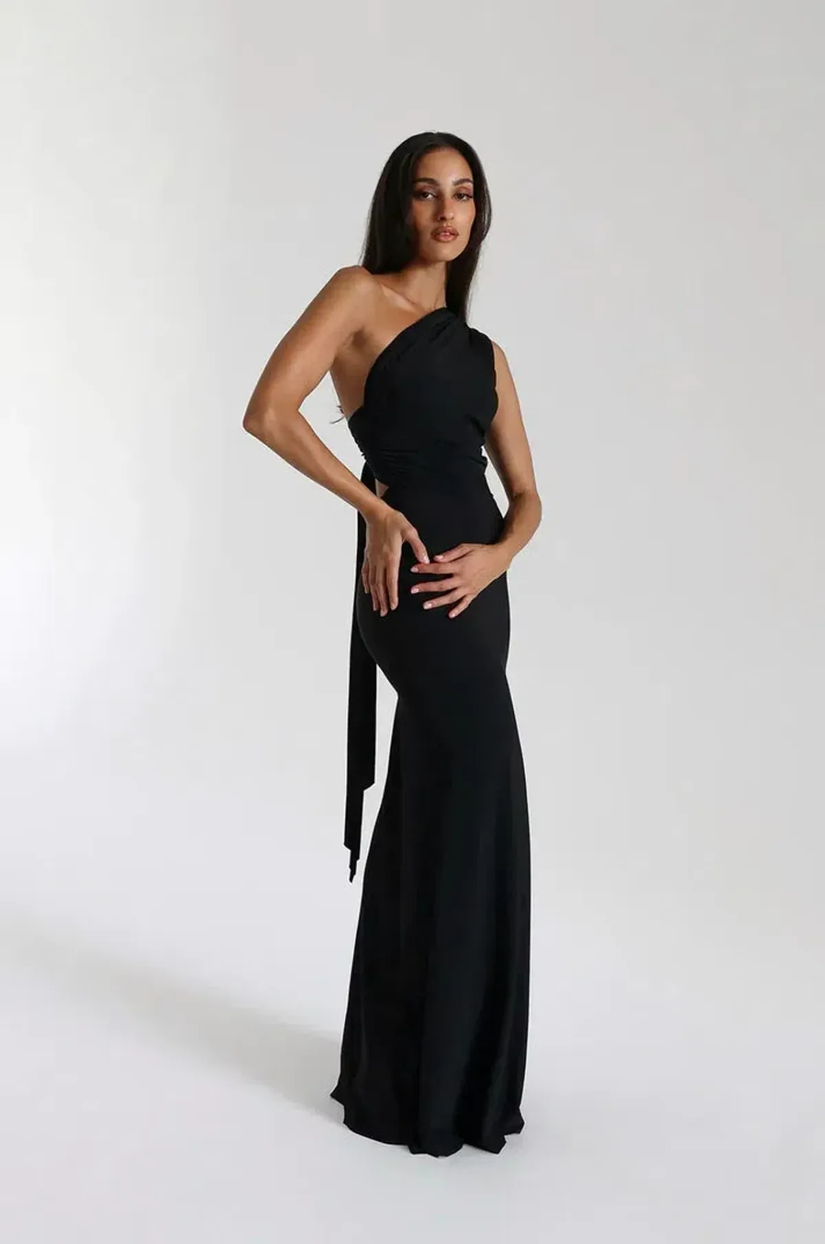 Natalie Rolt Black Fabienne Gown Size AU 6 - Image 3