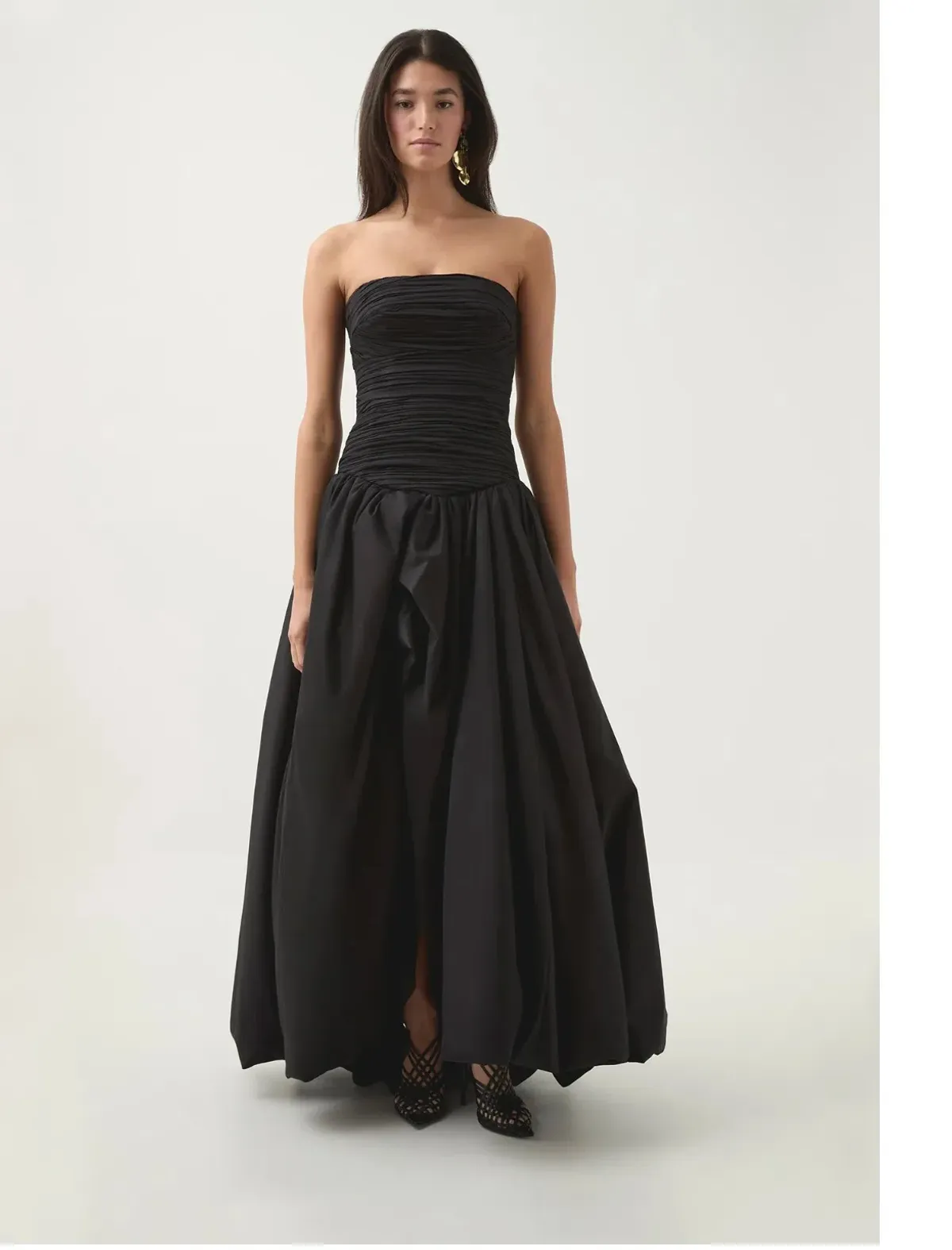 Aje Violette Bubble Hem Maxi Dress in Black Size 6 - Image 1