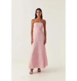 Aje Soundscape Maxi Dress Chalk Pink Size AU 8 for rent on The Volte - image 1