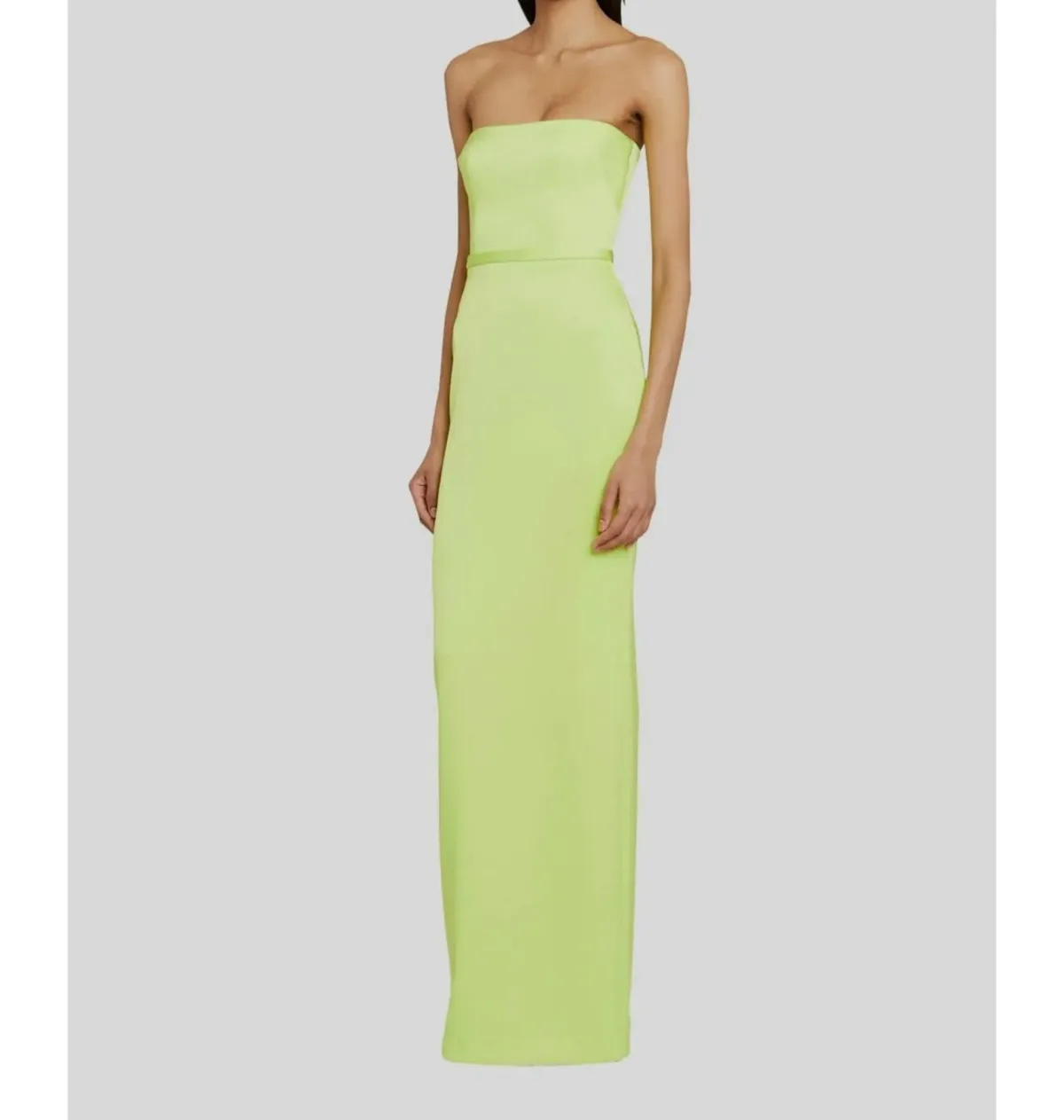 Alex Perry Cassidy Strapless Column Gown Green Size AU 8 - Image 2