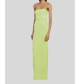Alex Perry Cassidy Strapless Column Gown Green Size AU 8 for rent on The Volte - image 2