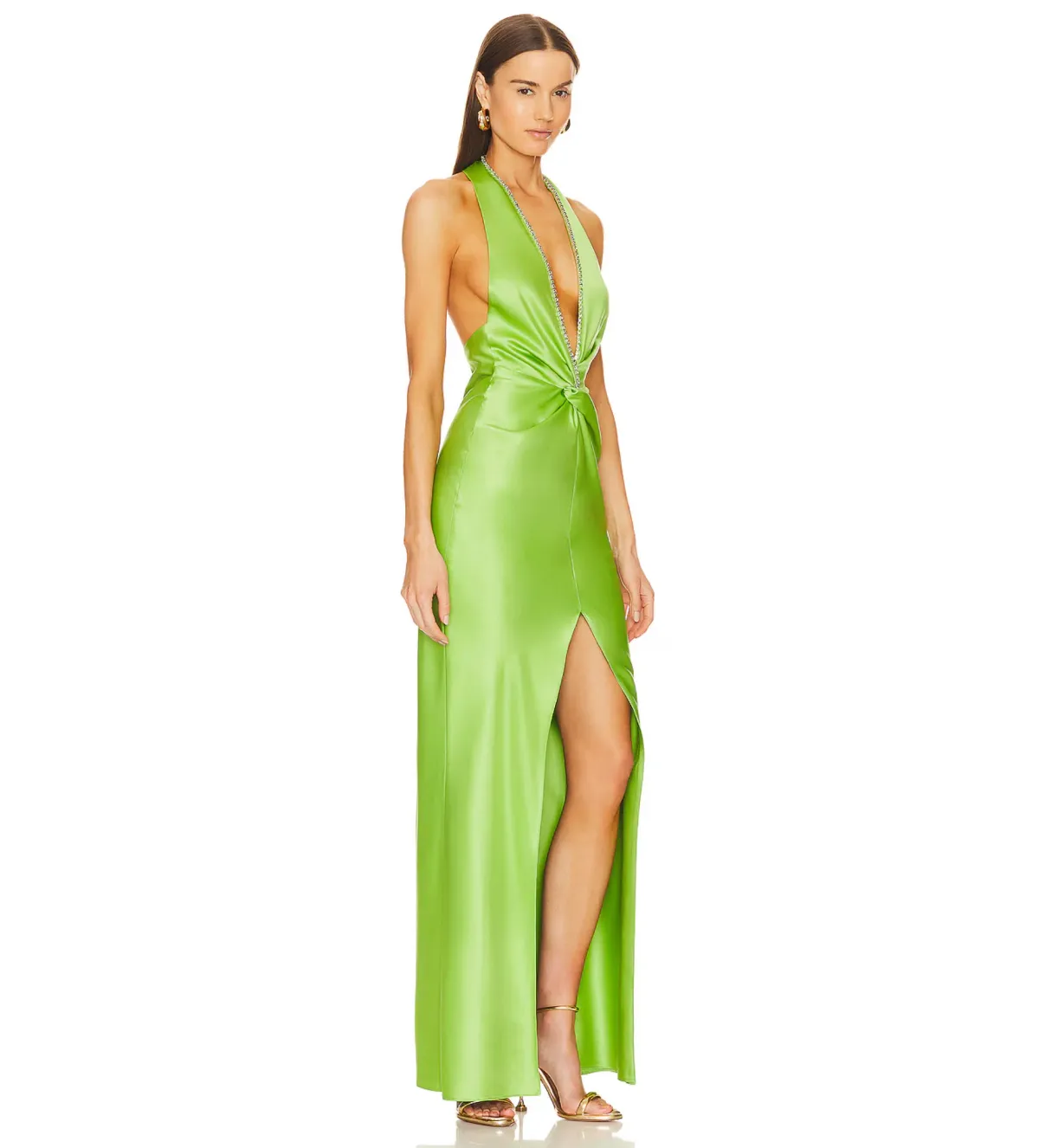 Khanums X Revolve Halter Gown in Pear Green Size M / AU 10 - Image 2