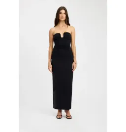 Kookai Tayla Trim Maxi Dress Black Size AU 8 for rent on The Volte - image 1