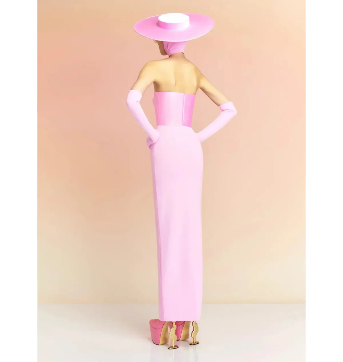 Solace London Afra Maxi Dress Pink Size 6 - Image 3