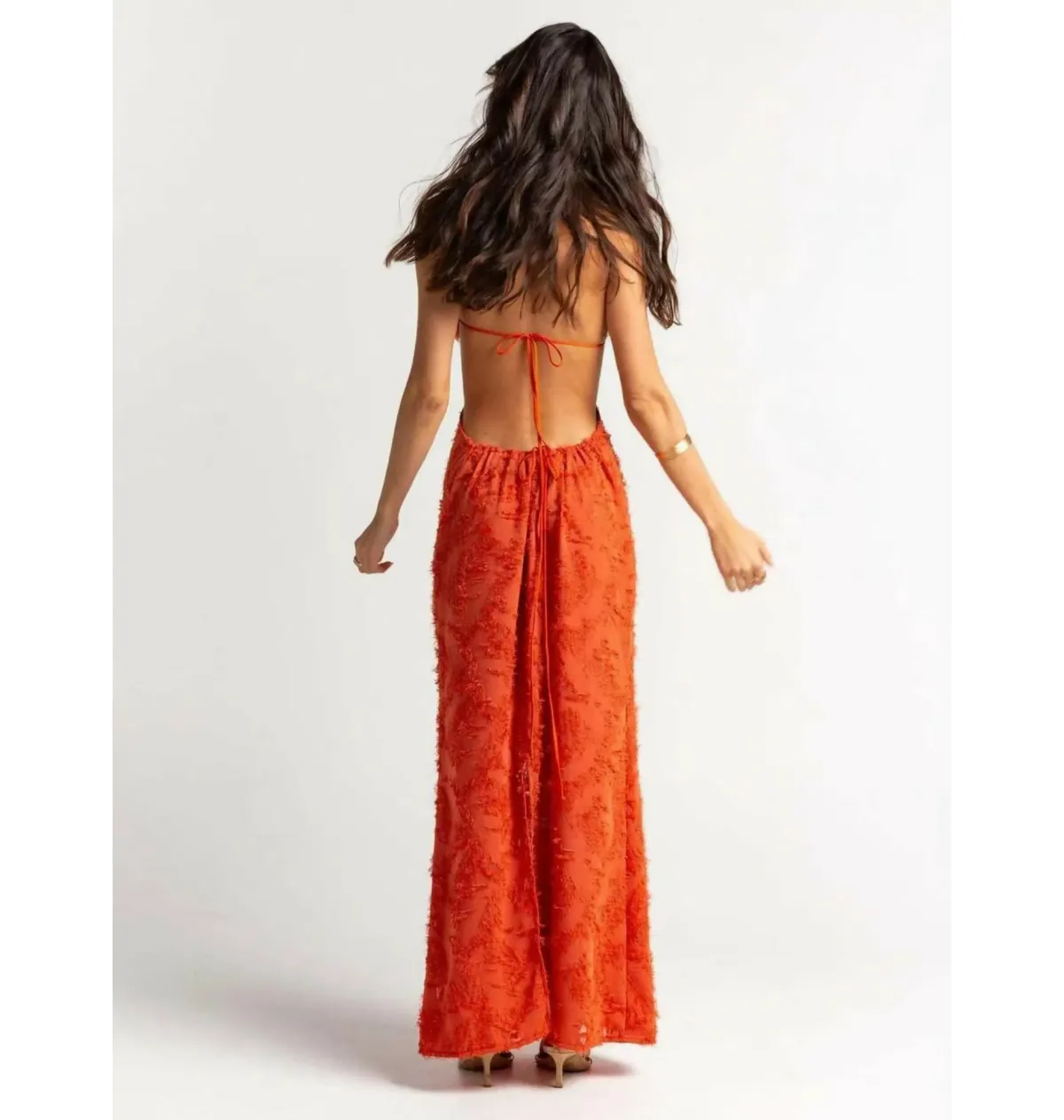 Arcina Ori Kara Dress Burnt Orange Size XS / AU 6 - Image 3