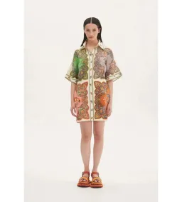 Alemais Trippy Troppo Mini Shirt Dress Multi Size 6 for rent on The Volte - image 1