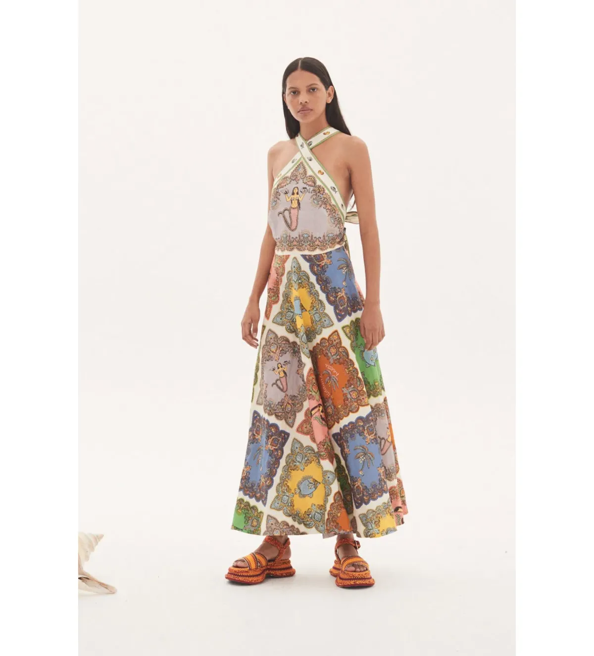 Alemais Trippy Troppy Halter Dress Multi Size 10  - Image 1