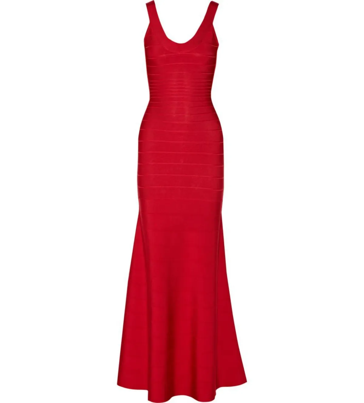 Herve Leger Ellen Bandage Gown Red Size S/AU 8 - Image 4