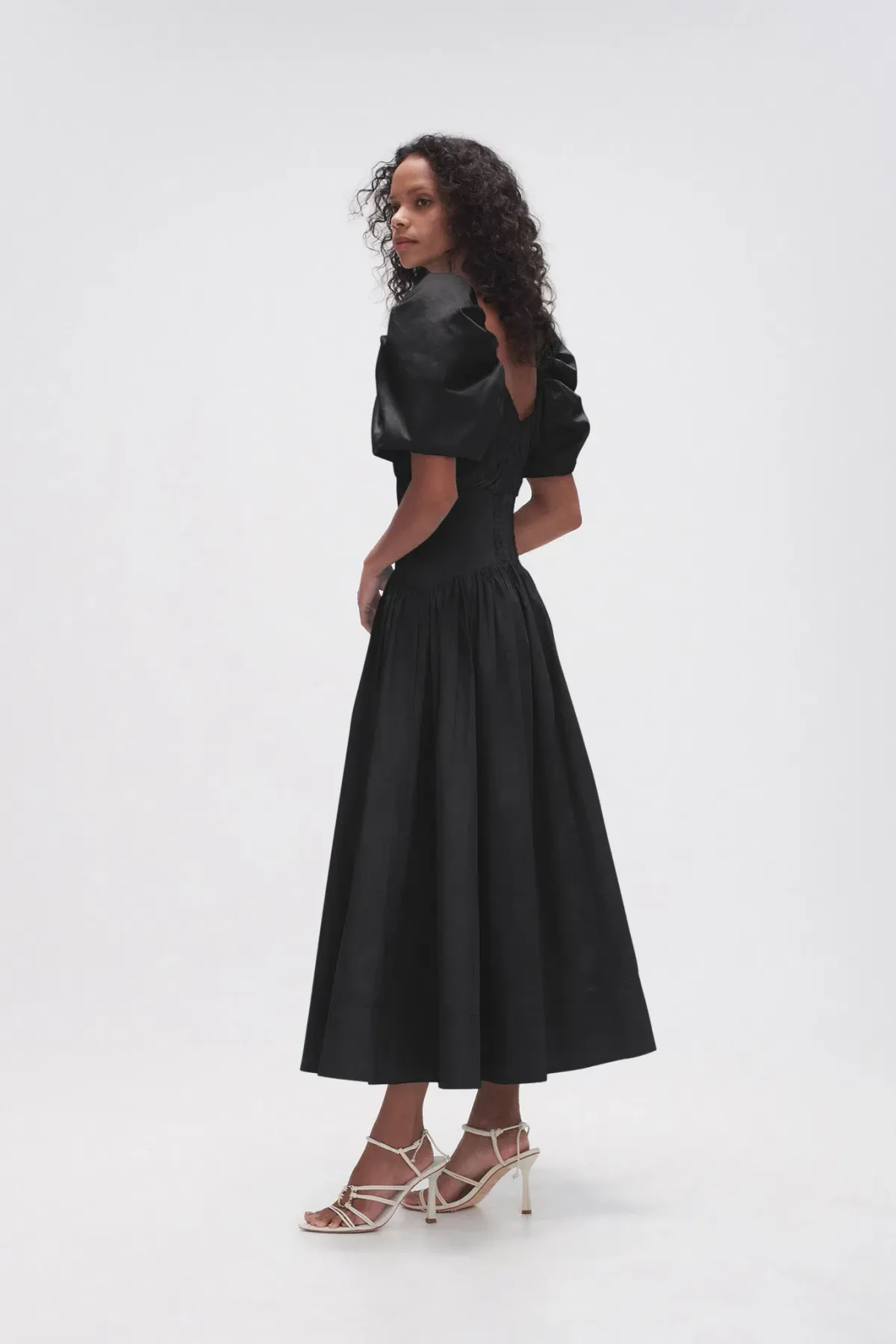 Aje Gabrielle Plunge Midi Dress Black Size 12 - Image 3