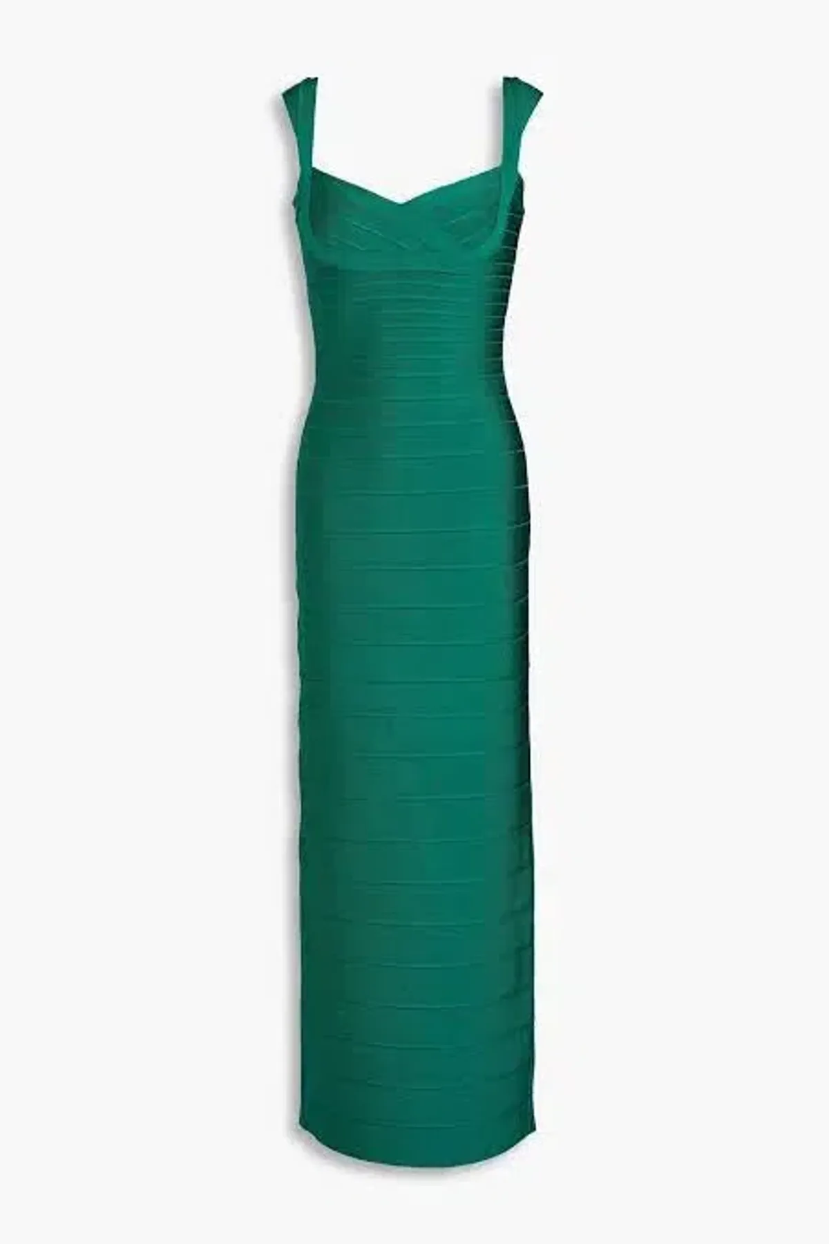 Herve Leger Jade Sweetheart  Maxi Gown Green Size 12 - Image 1