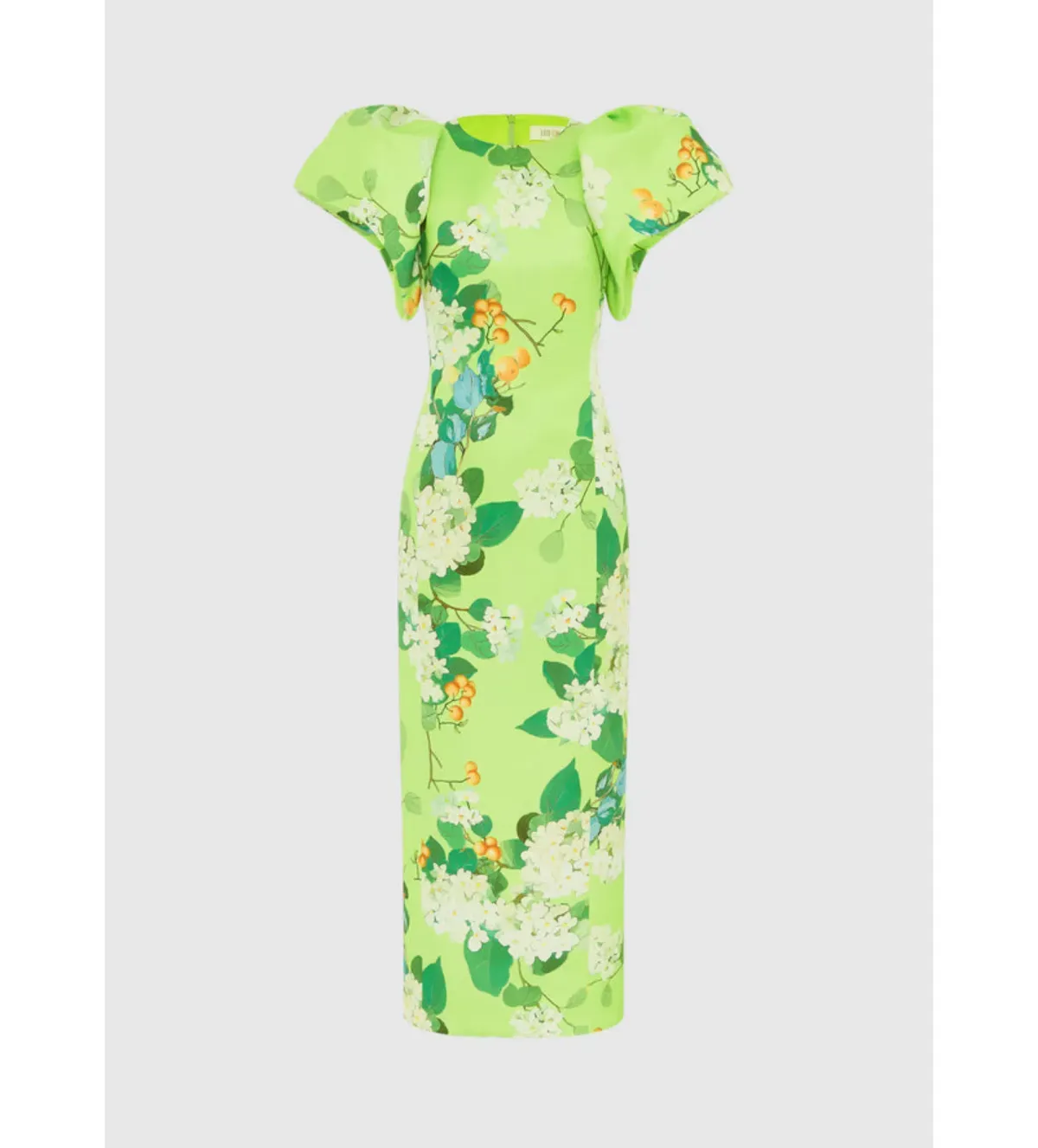 Leo Lin Lucinda Printed Maxi Dress Hydrangea Lime Size 14 - Image 1