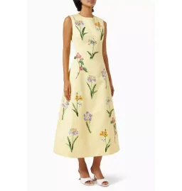 Leo Lin Cleo Sleeveless Midi Dress Wildflower Print Size 16 for rent on The Volte - image 1