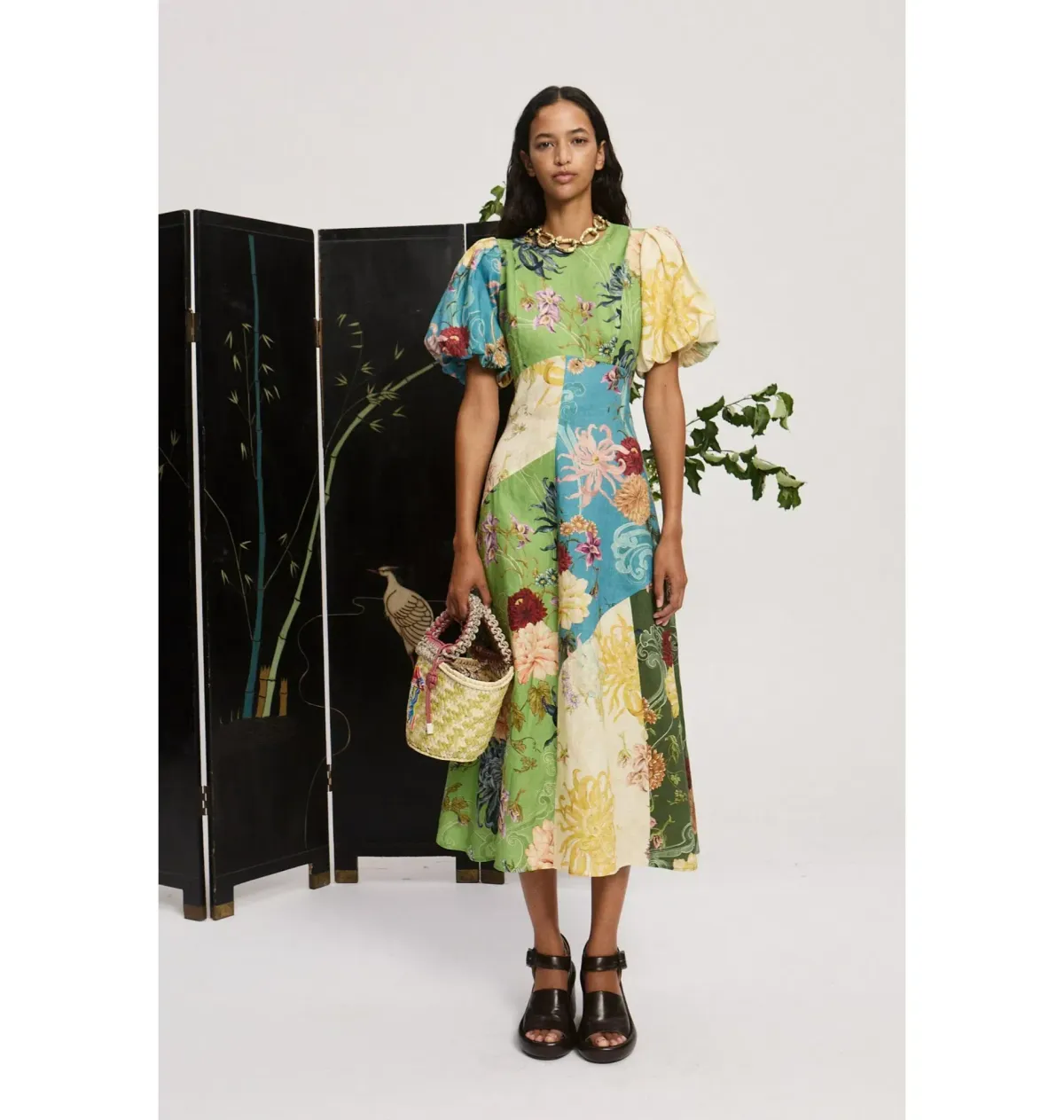 Alemais Avery Spliced Midi Dress Multi Size 16 - Image 1