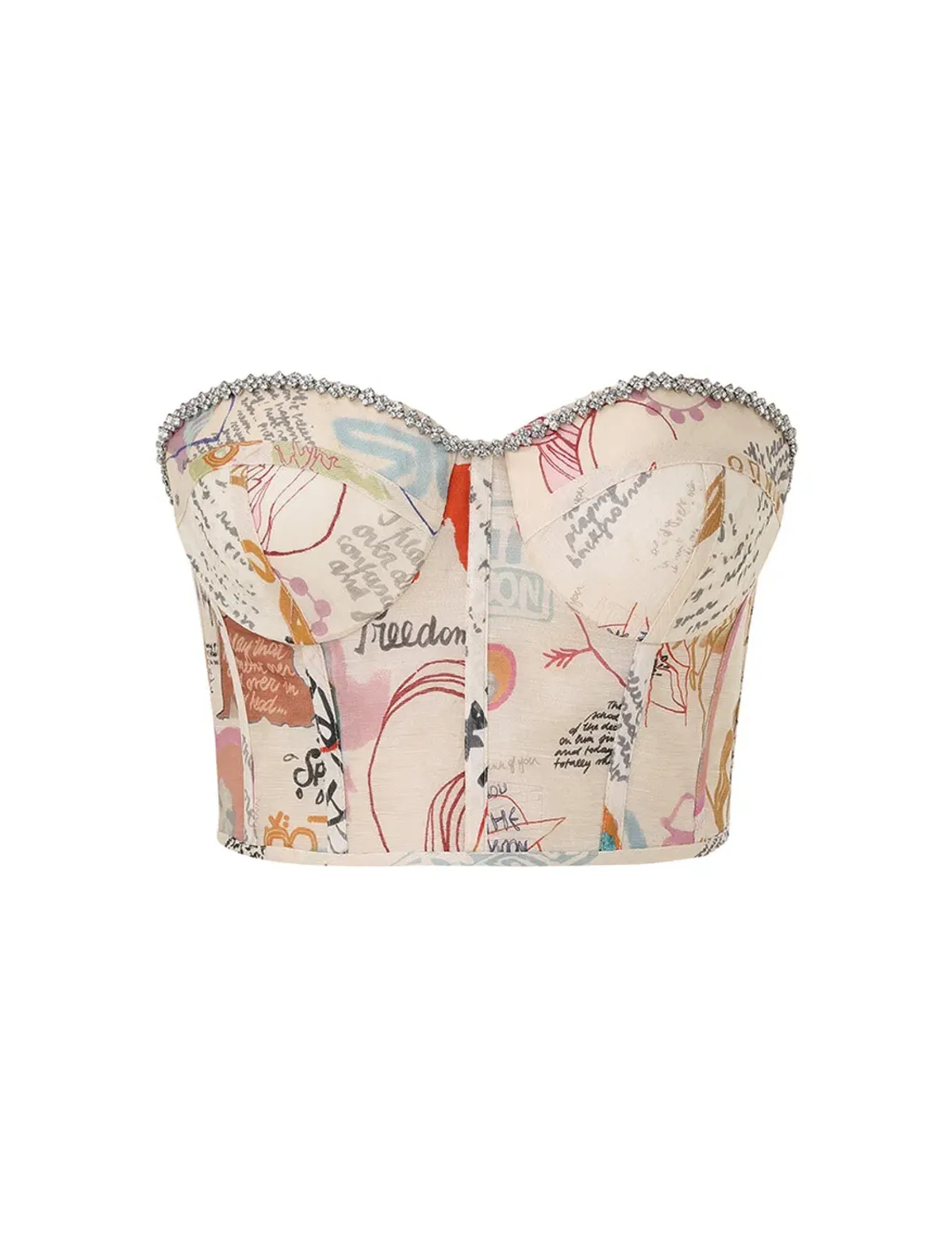 Zimmermann Crush Paneled Bodice and Shorts Set in Dear Diary Print Size 0 / AU 6 - Image 2
