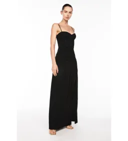 Manning Cartell Double Time Pleat Maxi Dress Black Size AU 6 for rent on The Volte - image 2