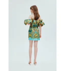 Alemais Sofie Off the Shoulder Mini Dress Print Size 10 for rent on The Volte - image 2