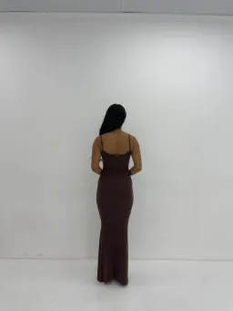 Skims Soft Lounge Long Slip Dress Maxi Brown Size 10/S for rent on The Volte - image 3