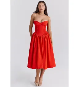 House of CB Elizabeth Dress Red Size M/AU 10-12 for rent on The Volte - image 1