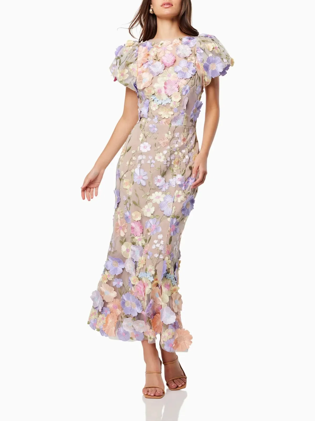 Elliatt Astraea 3D Lace Maxi Dress In Purple Size S/Au 8 - Image 2