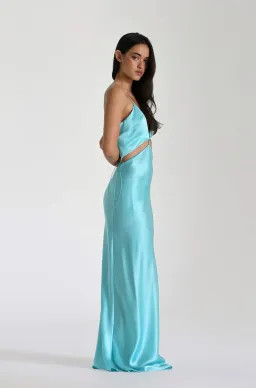 Natalie Rolt Turquoise Iris Gown Size 1 / AU 8 for rent on The Volte - image 2