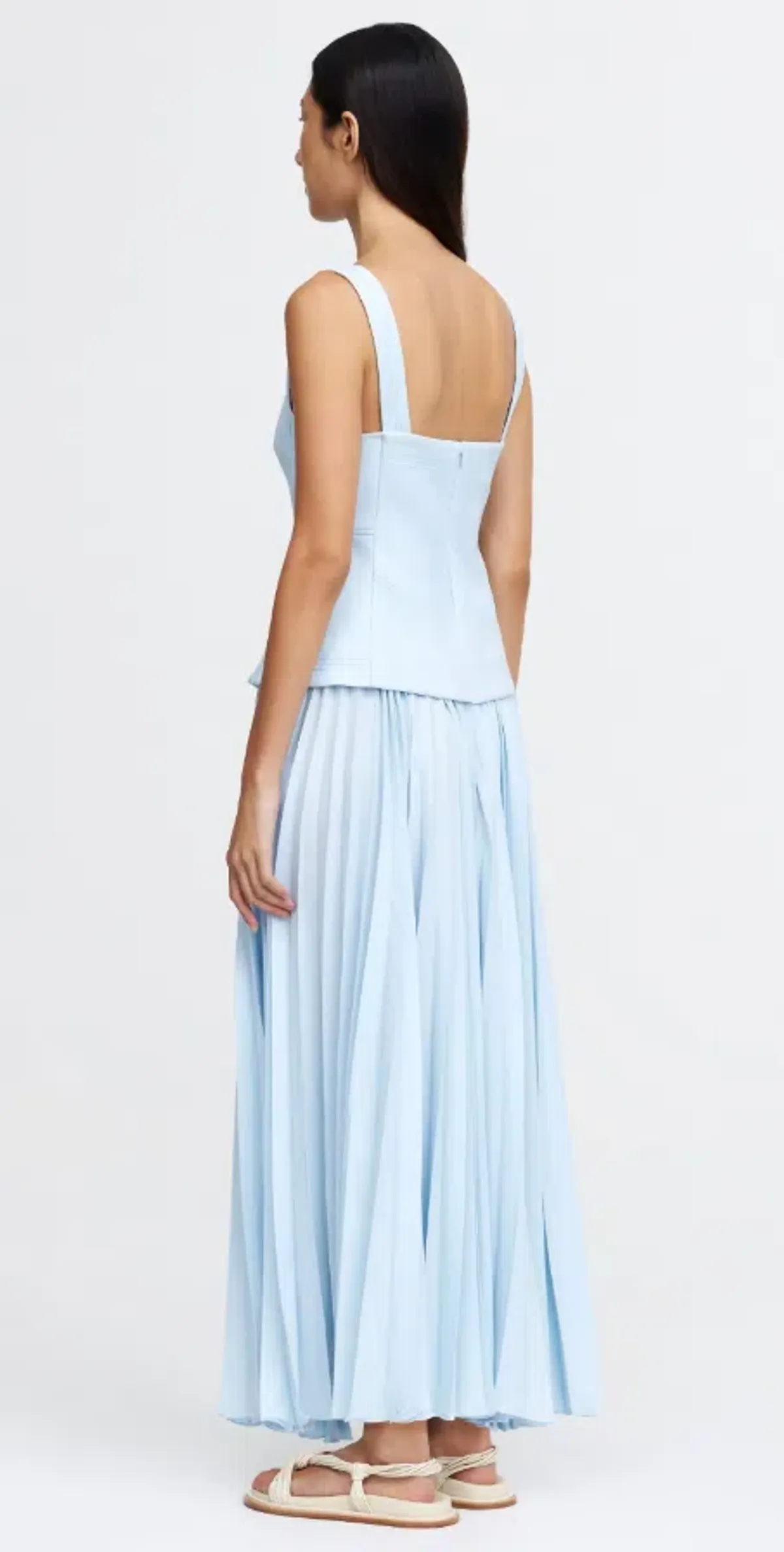 Acler Hollinshill Maxi Dress Baby Blue Size 16 - Image 3
