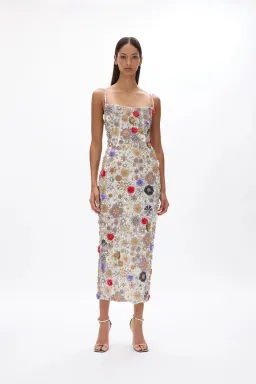 Rachel Gilbert Francesca Gown Silver Multi Size 0 / AU 6 for rent on The Volte - image 4