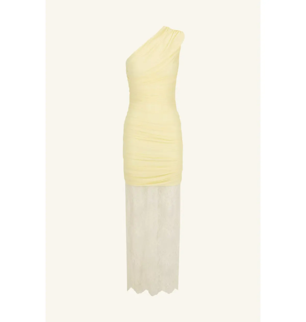 Shona Joy Martine Lace Gathered Dress Sherbet Yellow Size AU 8 - Image 4