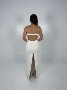 Natalie Rolt White Carmen Gown Size 8 for rent on The Volte - image 2