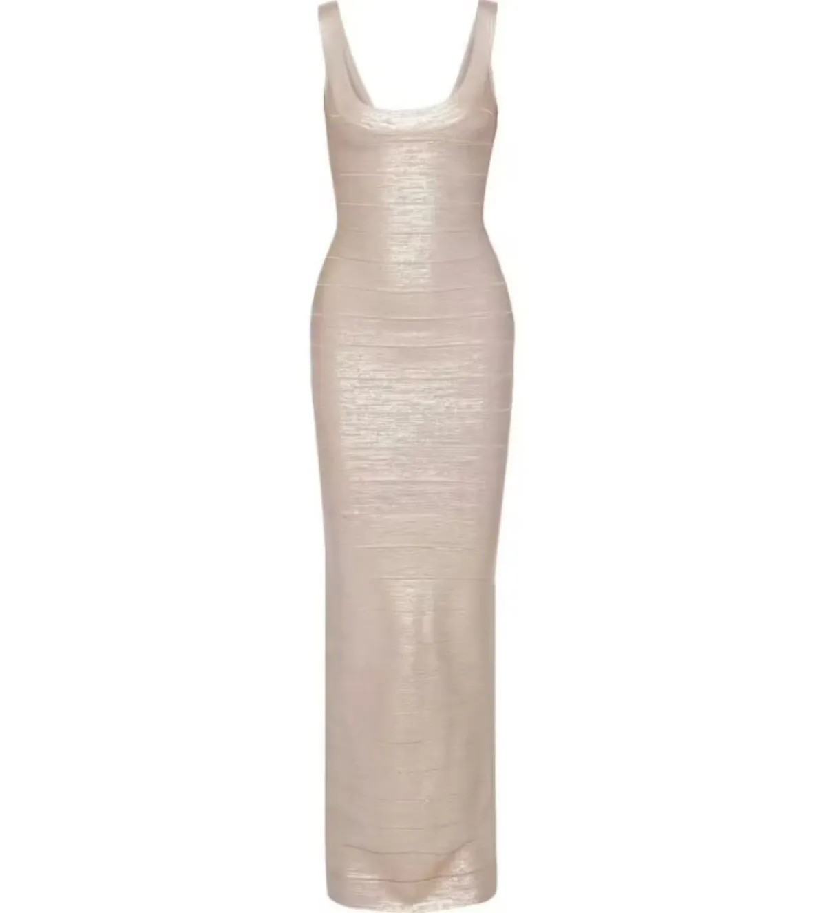 Herve Leger Ellen Bandage Gown Rose Gold Size XS/AU 6 - Image 4