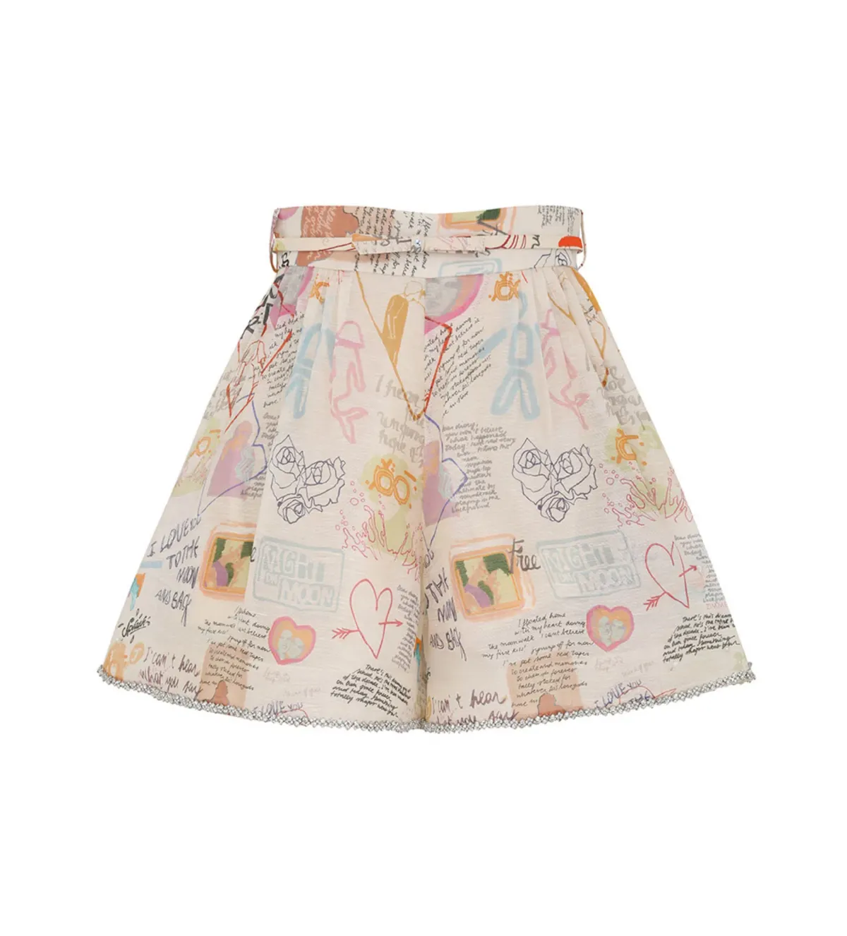 Zimmermann Crush Paneled Bodice and Shorts Set in Dear Diary Print Size 0 / AU 8 - Image 5