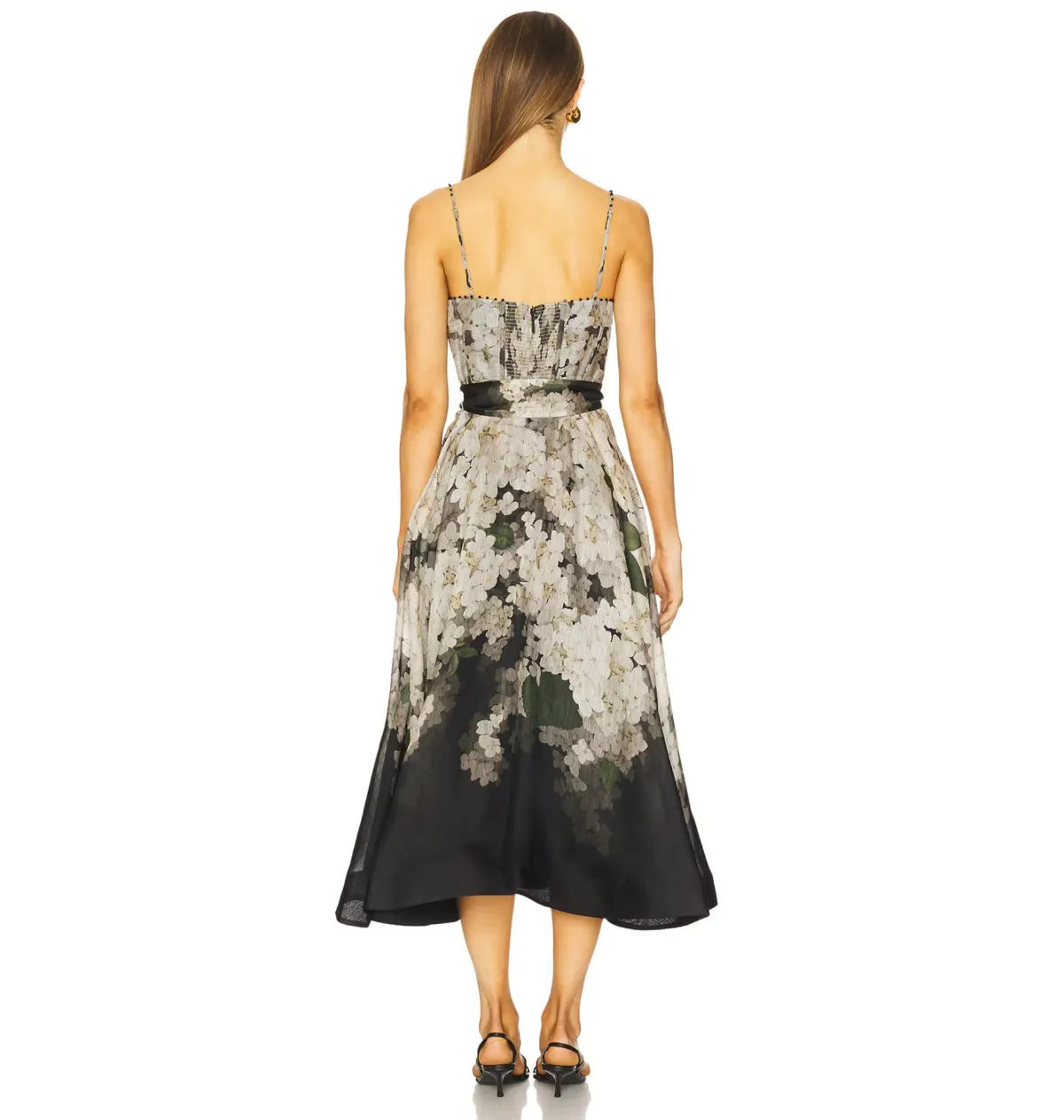 Zimmermann Balance Picnic Dress in Black Hydrangea 1 / AU 10 - Image 2
