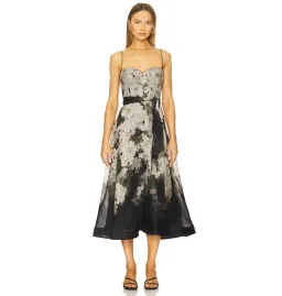 Zimmermann Balance Picnic Dress in Black Hydrangea 1 / AU 10 for rent on The Volte - image 1