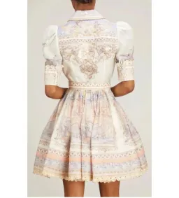 Zimmermann High Tide Mini Shirt Dress in Odyssey Print Size 2/AU 12 for rent on The Volte - image 3