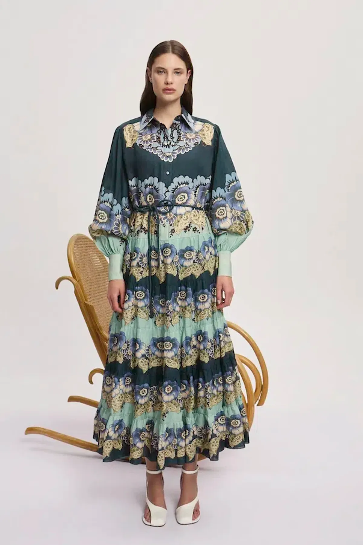 Alemais Madalena Shirtdress Multi Print Size 10 - Image 1