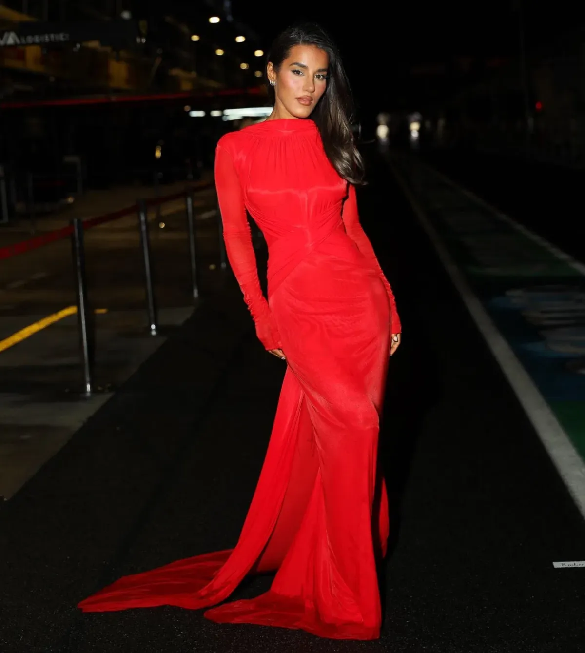 Effie Kats Monaco Gown Red Size 8 - Image 1