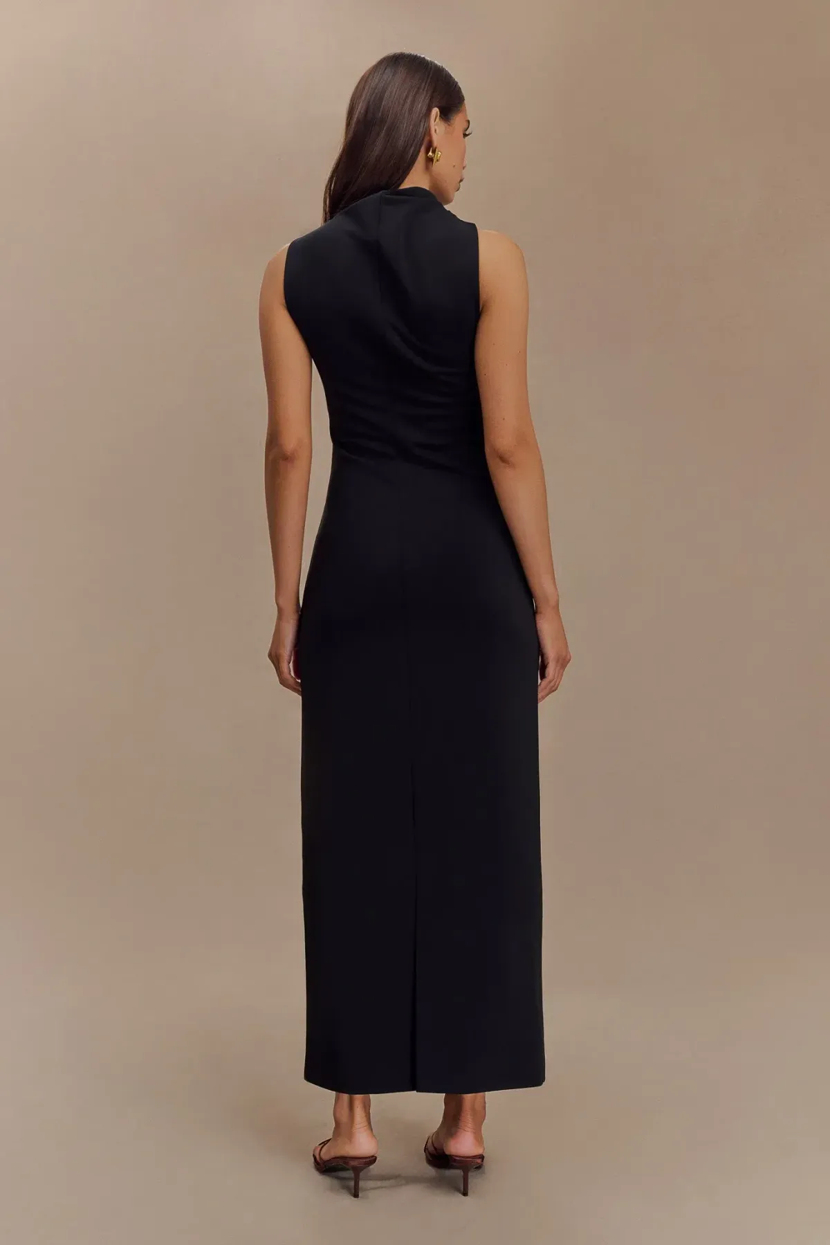 Meshki The Taylor Draped Crepe Midi Dress Size M / AU 10 - Image 3