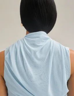 Scanlan Theodore Mesh Drape Top & Skirt Pale Blue Size 10 for rent on The Volte - image 5