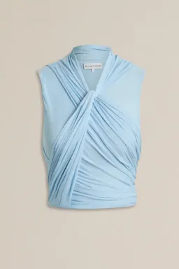 Scanlan Theodore Mesh Drape Top & Skirt Pale Blue Size 10 for rent on The Volte - image 6