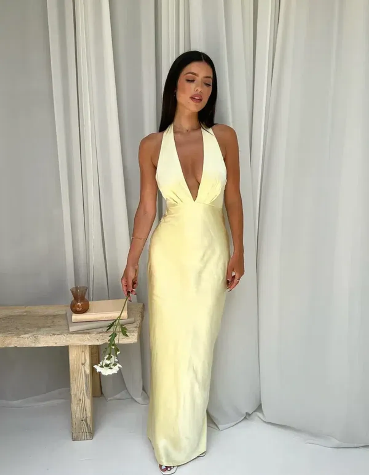 Little JC Boutique Andie Satin Maxi Dress Size M / AU 10 - Image 3