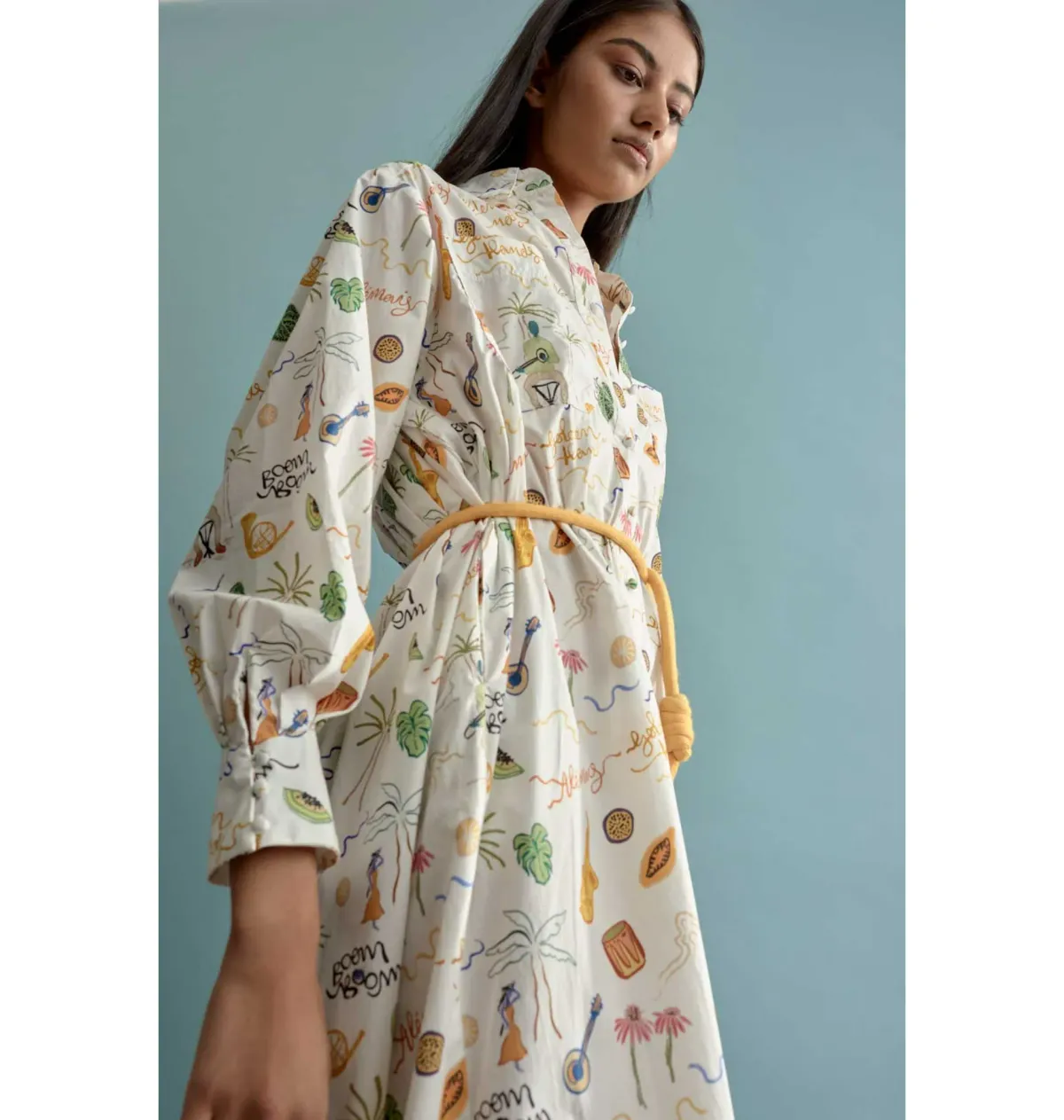 Alemais Golden Hands Shirt Dress Multi Size AU 8  - Image 2