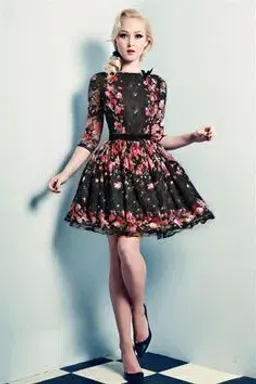 Wheels & Dollbaby French Holiday Floral Lace Dress in Black Size AU10/M for rent on The Volte - image 3