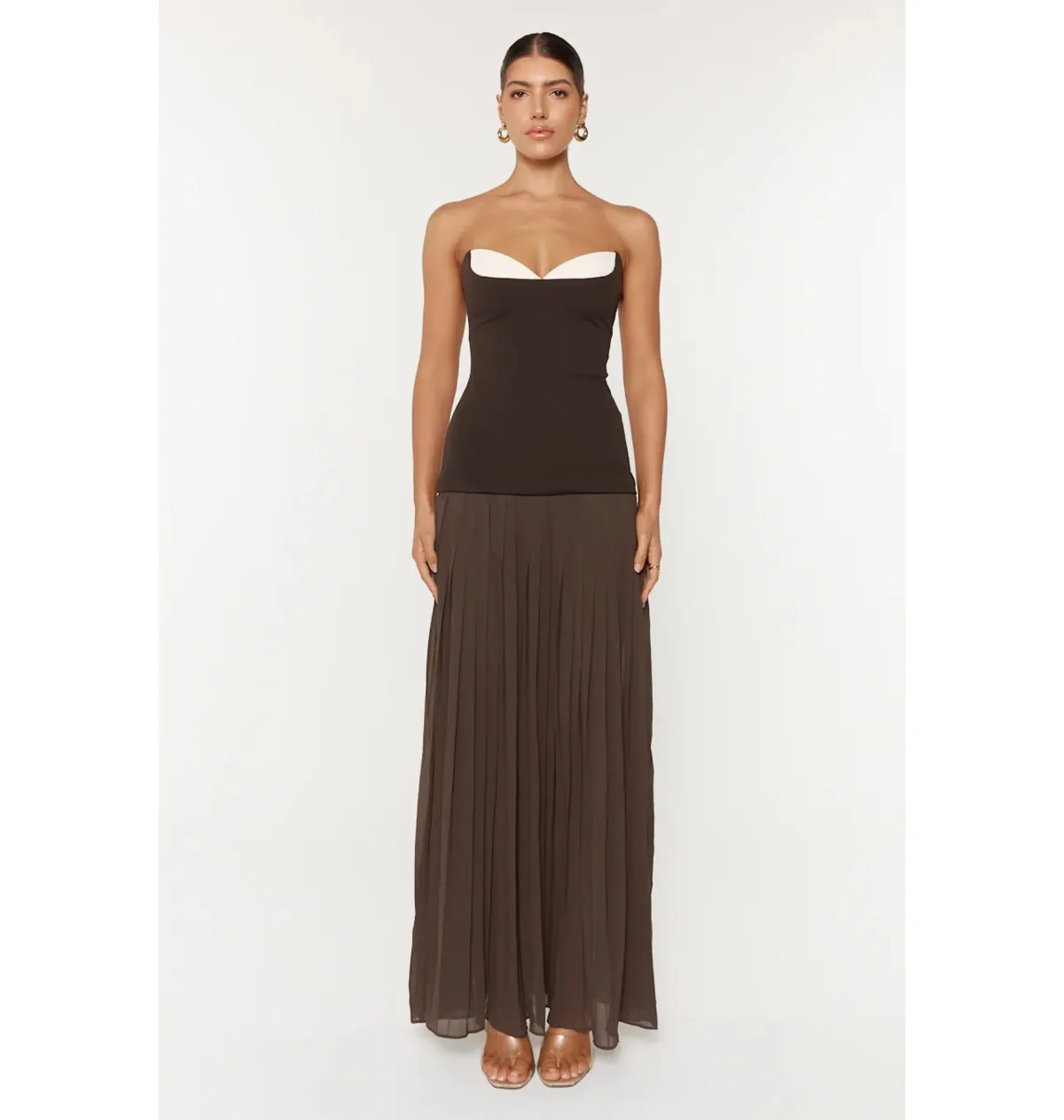 She Is Olla Nicolette Gown in Espresso Size AU 6 - Image 1