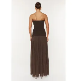 She Is Olla Nicolette Gown in Espresso Size AU 6 for rent on The Volte - image 3