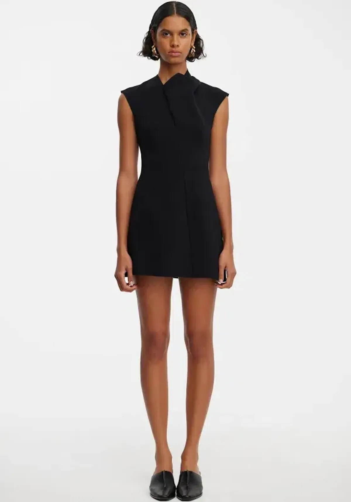 Acler Warfield Mini Dress Black Size AU 14 - Image 1