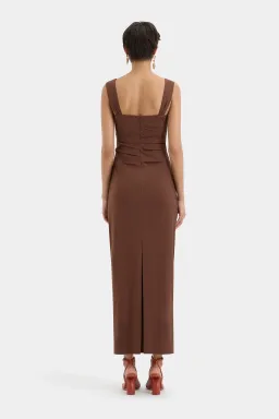 Sir The Label Dahlia Balconette Dress Brown Size 0/Au 6  for rent on The Volte - image 2